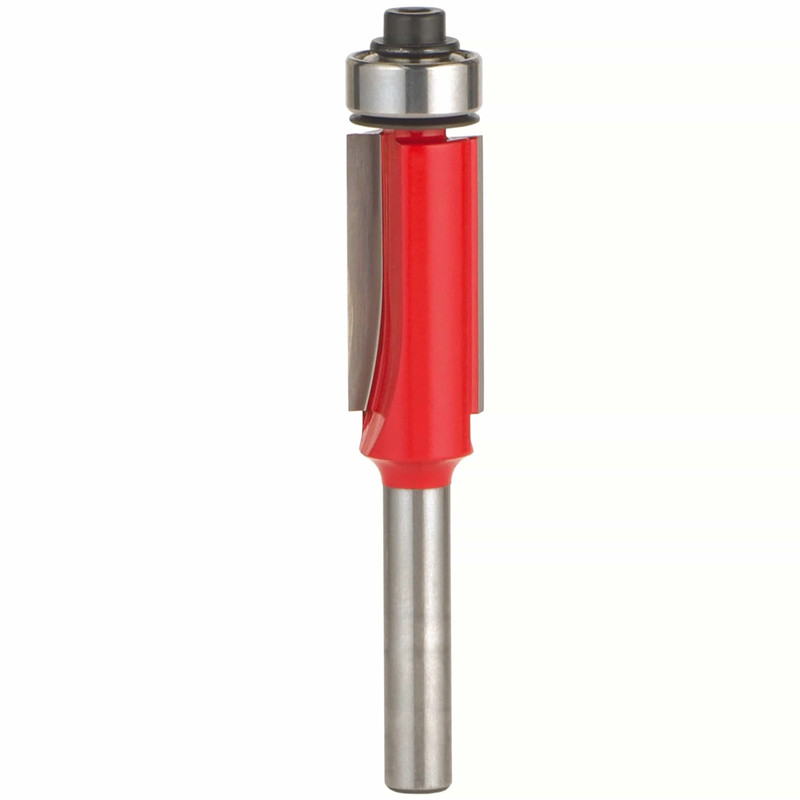 Flush Trim Router Bit - Shank:1/4" - Diameter:1/2" - Cutting Length:1/2"